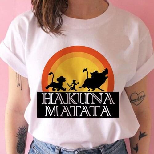 Aesthetic Women T-shirt Simba Best Friends Graphic Tshirt The Lion King Printed 90s Vintage Cartoon Modern Disney T Shirts