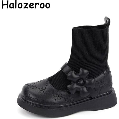 Halozeroo Leather Boots For Girls