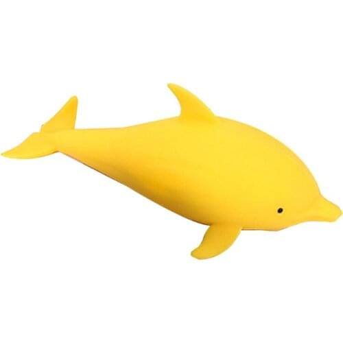 1Pc Practical Joke Toy Interactive Stress Relief Toy Realistic Mini Dolphin Novelty Toy Fidget Set Pinch Ball Vent Ball 69HE