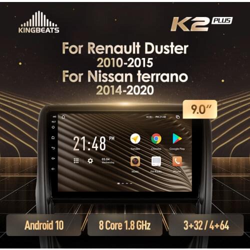 KingBeats Android 10 Octa-Core head unit HU 4G in Dash Car Radio Multimedia Video Player Navigation GPS For Renault Duster 1 2010 - 2015 For Nissan terrano 2014 - 2020 no dvd 2 din Double Din Android Car Stereo 2din