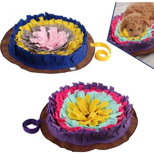 Pet Dog Smell Training Sniffing Feeding Round Mat Cushion Snuffle Washable Pad