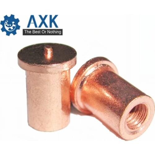 M3 M4 M5 M6*L Copper Plated Welding Stud Standoff Screws Soldering Pin PCB LED SMT Thread Connector Copper Stud Welding Screw