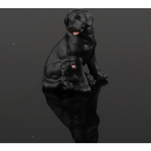 1/64 Scale Resin Miniature Animals Dog Puppy Figurines Dollhouse Decoration Ornaments