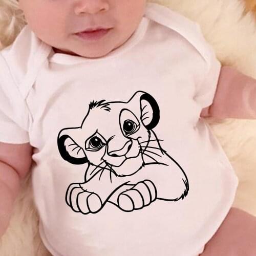 Fashion Baby Romper Lion King Simba Toddler Bodysuits Casual Short Sleeve Summer Harajuku Girl Boy Infant Clothes Dropship