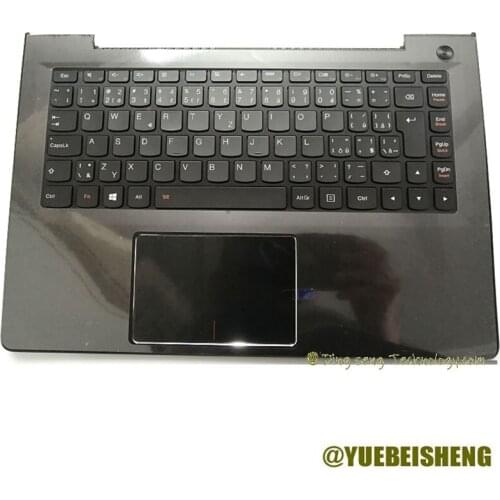 YUEBEISHENG New for Lenovo U31 U31-70 ideapad 500S-13 500s-13isk Slovakia keyboard upper cover Touchpad Backlight 5CB0J30912