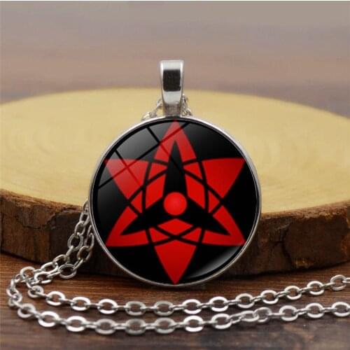 Hot Selling Glass Anime Pendant Necklace Kaleidoscope Eyes Chain Necklaces Vintage Jewelry for Women