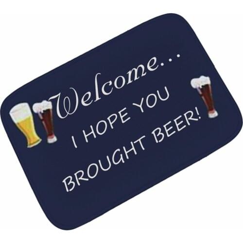 Drop Shipping Customize Flannel Doormat Welcome Home Carpet Mats Bedroom Non-Slip Floor Mats for Living Room Kitchen Tapete Rug