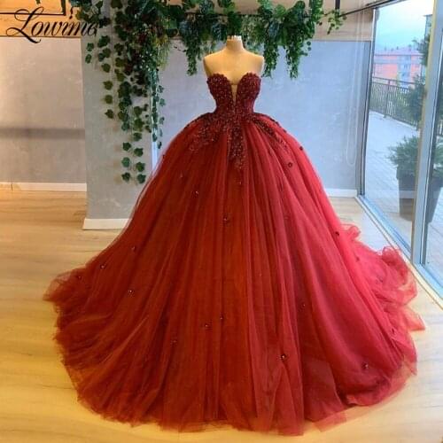 Puffy Evening Dress Applique Beading Prom Dresses Tulle Women Dress Arabic Party Dresses Haute Couture 2020 Dubai Formal Gowns