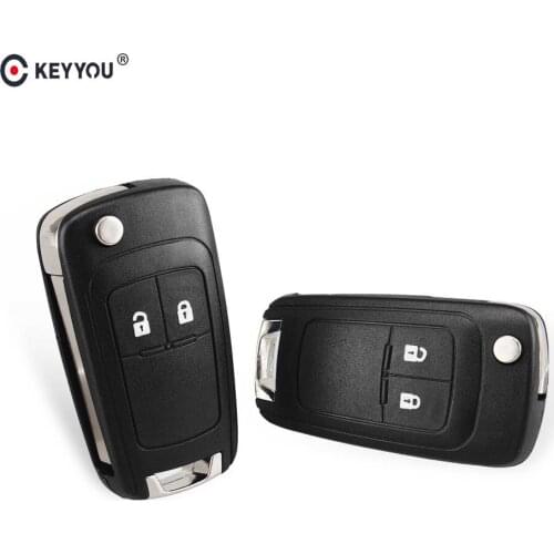 KEYYOU 2 Button Flip Folding Car Remote Key Case shell Fit For VAUXHALL OPEL Insignia Astra with HU100 key Blade Auto Key Case