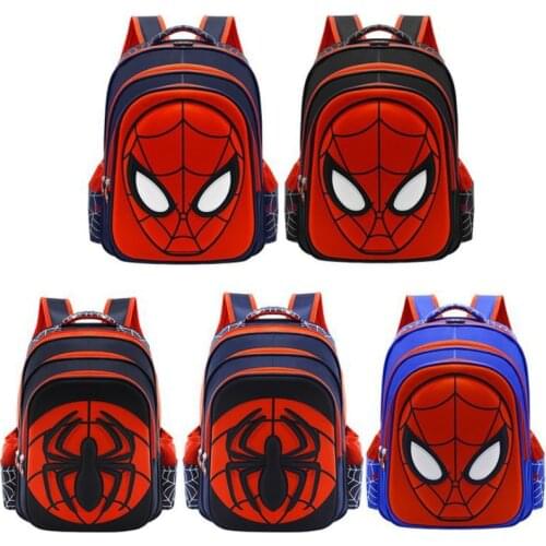 New Children School Bag Boys Girls Spider Man Cartoon Kindergarten Schoolbags Kids Orthopedic Backpacks 4-13 Year