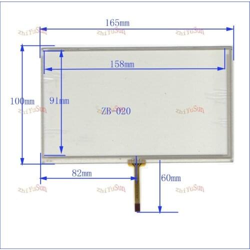 ZhiYuSun NEW HLD-TP-2756 7inch 4 line change 8 line 165mm*100mm touch screen panel Sensor glass Compabible for GPS CAR 165*100