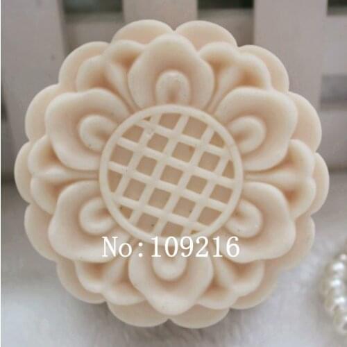 Wholesale!!!1pcs Round Flower(zx74) Silicone Handmade Soap Mold Crafts DIY Mould