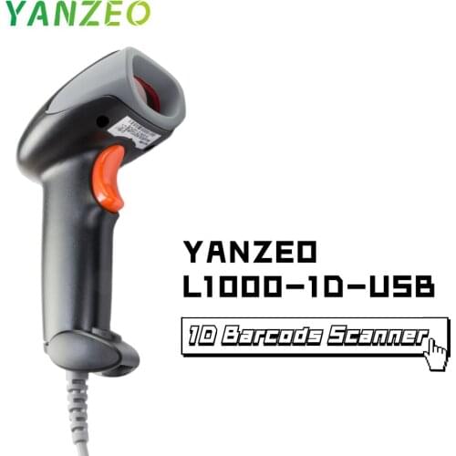 New Yanzeo L1000 Barcode Scanner USB Wired Handheld 1D Laser Bar Code Reader Scanner for Computer Windows Mac OS Plug and Play