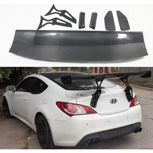 GT STYLE REAL CARBON FIBER REAR WING TRUNK LIP SPOILER FOR Hyundai Genesis Coupe 2009 2010 2011 2012 2013 2014 2015