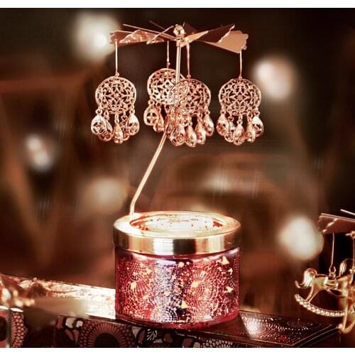 Wedding Rotating Candle Holder Stand European Creative Simple Luxury Candle Holder Romantic Dinner Swieczniki Home Decor DF50ZT