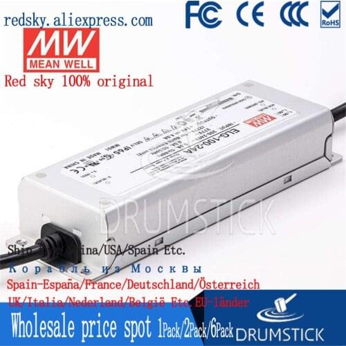 Only 11.11)MEAN WELL ELG-100-24A-3Y (2Pcs) 24V 4A meanwell ELG-100 24V 96W Single Output LED Driver Power Supply A type