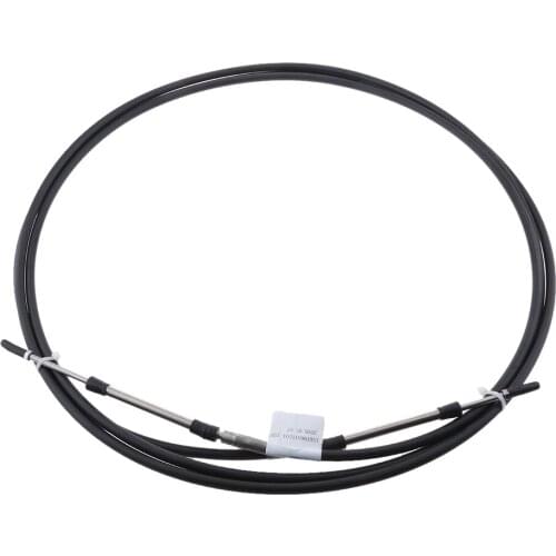 2pcs Throttle Cable, Marine Motorcycle Throttle Shift Control Cables for Yamaha Outboard, Stainless Steel (12FT)