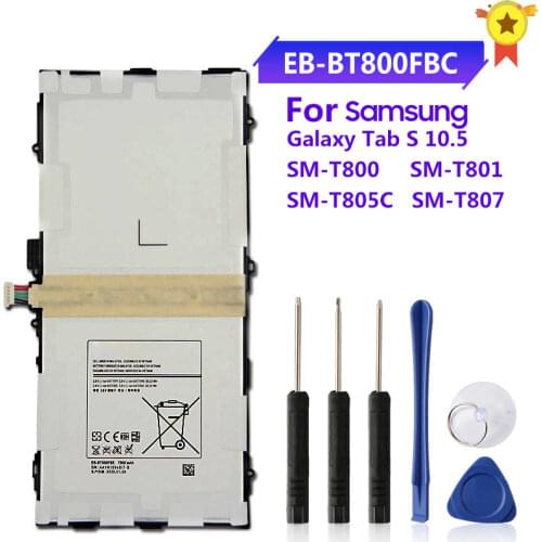 SAMSUNG Original Battery EB-BT800FBC EB-BT800FBE EB-BT800FBU For Samsung GALAXY Tab S 10.5 T800 T801 SM-T805C SM-T807 7900mAh