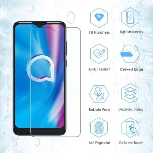 Screen Protector Phone Cover Front Film For Alcatel Glass Tempered 6.22" Clear & Transparent Protective 1S 2020 1 S