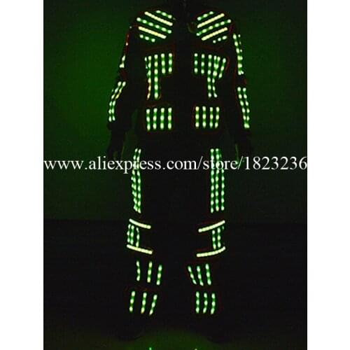 2 Pcs Led Luminous Colorful Men Ballroom Costume Stage Props Performance Illuminate Clothes For Party KTV Nightclub DJ Bar