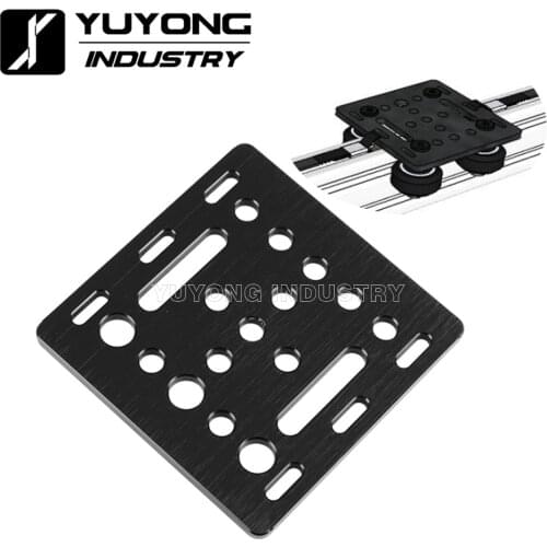 3D Printer part Openbuilds V-Slot Gantry Plate 20mm black sand blasting 65.5mmx65.5mmx3mm