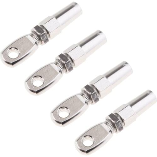 4 Pieces Stainless Steel Swageless Eye Terminal For 3mm Wire Rope