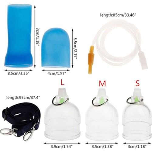 5Pcs Male Penis Extender Enlarger Enhancer Pump System Stretcher Enlargement Kit