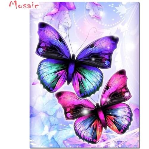 Diy Diamond Embroidery Sale butterfly flowers Rhinestones Pictures round Diamond Painting Full Square insect Mosaic Cross Stitch