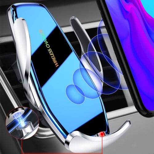 Automatic Sensor 15W Qi Wireless Car Charger for iPhone 12 11 XS XR X 8 7 Samsung S21 S20 S10 Magnetic USB Infrared Phone Holder