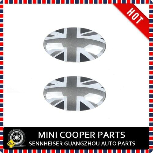 Free Shipping Brand New ABS Material UV Protected Black Union Jack Style Shift Knob Cover For mini cooper F55 F56 AT Option (2 P