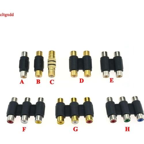 Double Dual 2 Head RCA AV Female To Female Audio Connector Adaptor Phono Coupler Video Connector Plug Socket RCA Phono Twin Coup
