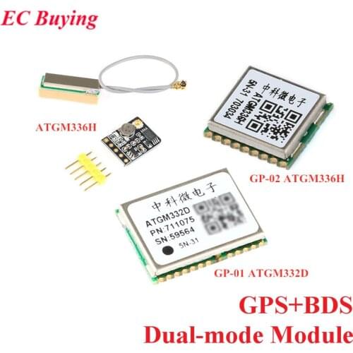 GP01 GP02 GPS+BDS Dual-mode Module Satellite Positioning Timing Module ATGM336H ATGM332D EEPROM Instead of NEO-M8N For Arduino