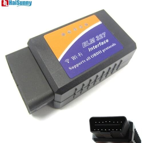 HaiSunny ELM327 v1.5 wifi OBD OBD2 Car Diagnostic Scanner elm 327 wifi 1.5 OBDII WIFI Scanner for Android and iOS