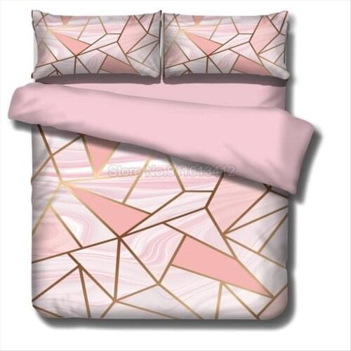 Golden Flower 3D Digital Printing Custom Bedding Set 3 Pieces Single Double Queen Duvet Cover Set Home Textile Red Bedspread