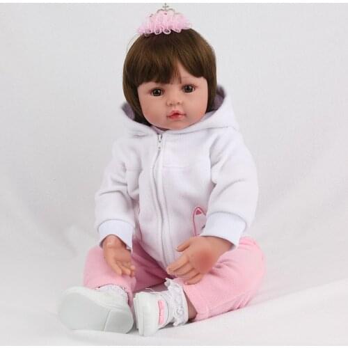 55CM high quality reborn toddler princess girl doll Silicone vinyl adorable Lifelike Baby Bonecas girl bebe doll reborn menina