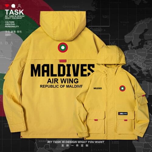Maldives MDV Maldivian Maldivians MV men jacket hooded air force logo army fan windbreaker casual nation mens autumn clothes