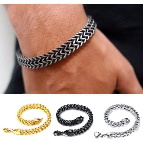 Trendy 21cm Cuban Link Chain Couple Titanium Stainless Steel Bracelet Womens Mens Bracelets On Hand Jewelry 2021 Trend