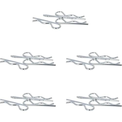 Mromax 20/50/100pcs Top Quality R-type Spring Pin Carbon Steel Galvanized 1.2*21/1.6*28/1.8*35/1.8*32mm Hardware Fastener Pin