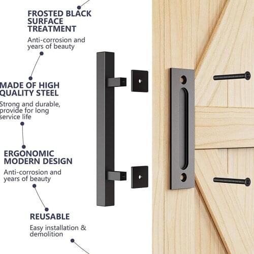 Barn Door Pull Flush Handle Set Recessed Wood Door Handle Furniture Hardware For Cabinet Cupboard Ручки Для Мебели
