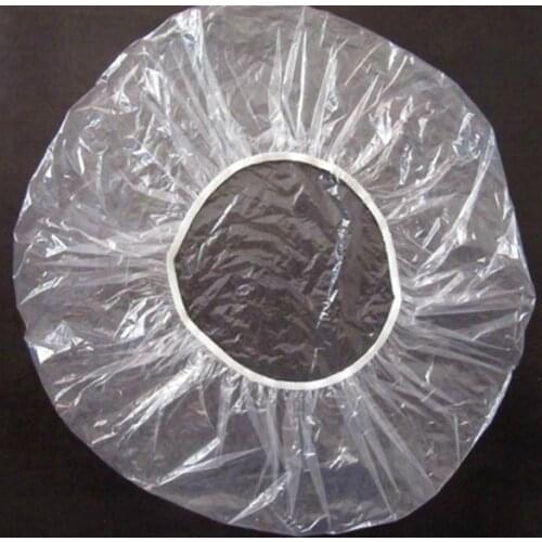 100pcs Disposable Hat Hotel One-Off Elastic Shower Bathing Cap Clear Salon Clear Hair Salon Bathroom Products