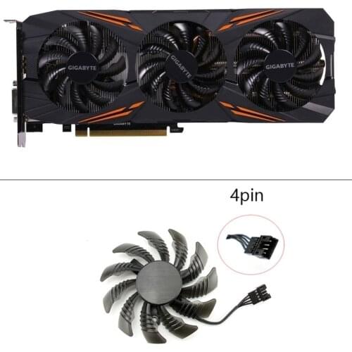 New 75mm T128010SU Cooler Fan Gigabyte AORUS GeForce GTX1070 1080Ti G1 GTX1660 TI Card Cooler Fans