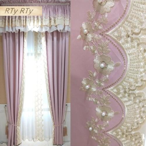 Bedroom Window Curtains for Living Dining Room High-grade Contracted Europe Type Shade valance Custom Wave Golden Customization