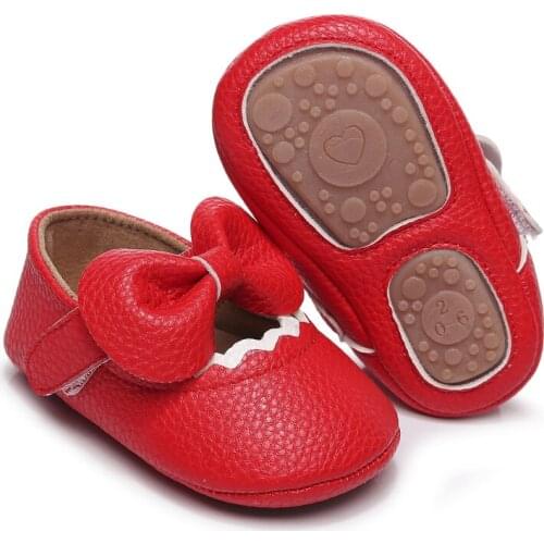 Autumn Spring Bowknot Anti-Slip Soft Princess Shoes For Toddler Infant Baby Girl Shoes Cute Cute Baby Shoes First Walker 0-24M