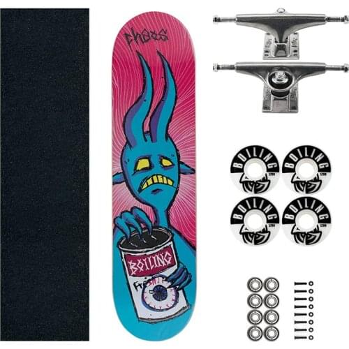 Complete Skateboards for Beginners Kids Adults Youth-Standard Skateboards 31''x8'' with 7 Lays Maple Deck Pro Skateboards