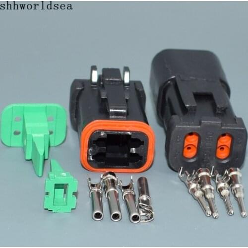 Shhworldsea 4pin 1.6mm male female Excavator waterproof wire harness connector plug