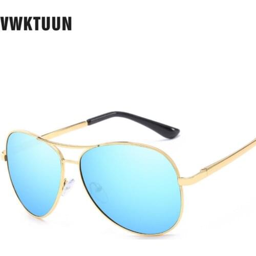 VWKTUUN Polarized Sunglasses Men Women Driving Metal Frame Sun Glasses Male Goggle UV400 Gafas De Sol Pilot Sunglass Pilot