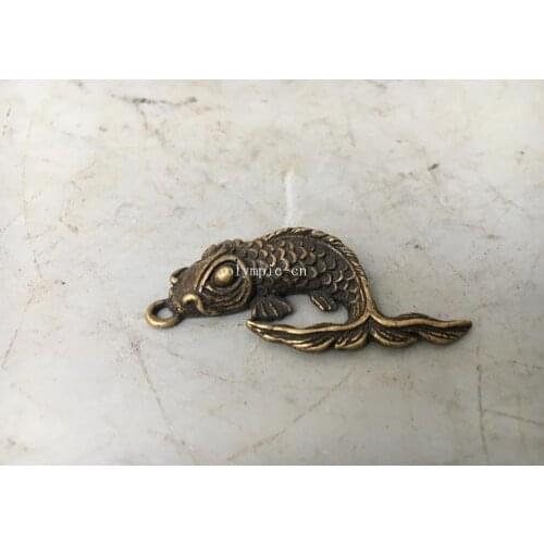 Old bronze copper carvings treasure animal fish statue