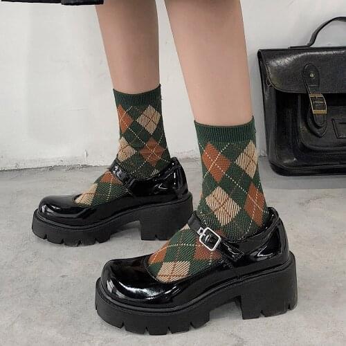 Lolita Shoes Woman Platform Mary Janes Womens Cosplay High Heels Ladies Black Pumps Female PU Leather Woman Non Slip Footwear