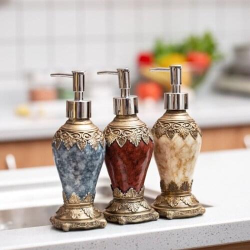 Pattern Agate Color Liquid Bottle 300ml Retro Sub-Bottling Creative Shower Gel Press Bottle Bathroom Home Soap Dispenser Tools