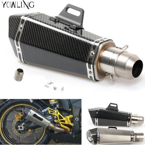 Motorcycle Real carbon fiber exhaust Exhaust pipe For Ducati 1098 848 999 Aprilia rs125 125 50 sr50 rs250 2014 2015 2016